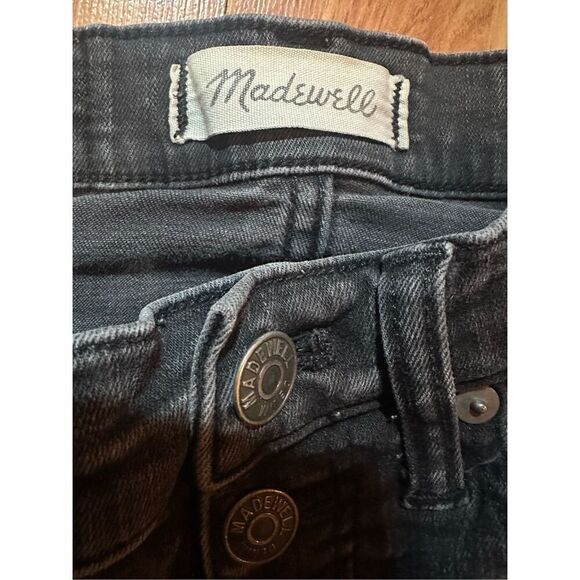 Madewell 9" High-Rise Skinny Jeans in Berkeley Black: Button-Through Edition Sz - Picture 5 of 9